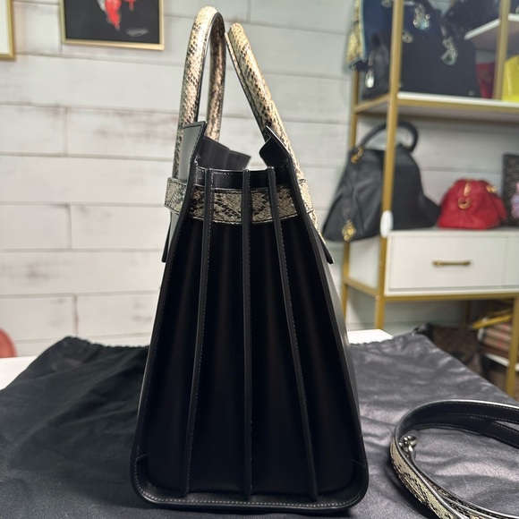 🚫SOLD 🚫 Saint Laurent Python Trimmed Sac De Jour Tote - Picture 6 of 15